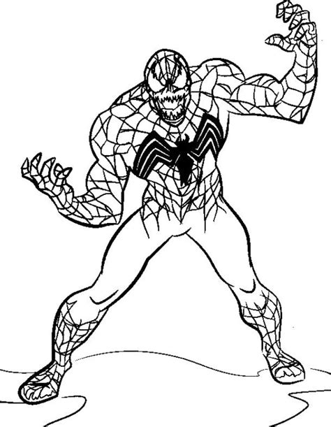 evil venom spiderman coloring pages spiderman cartoon coloring pages