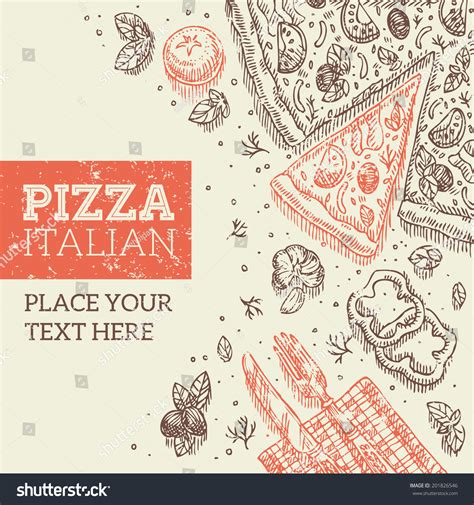 pizza template stock vector illustration  shutterstock