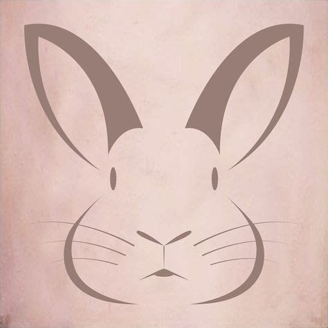 bunny rabbit face stencil perfect  easter decor