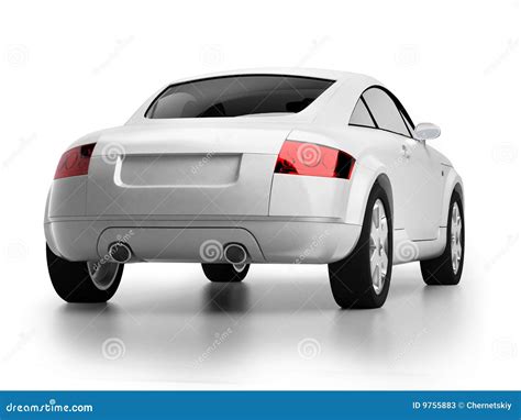 modern white car  view stock  image