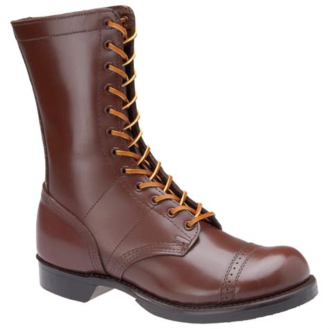 mens corcoran  historic leather jump boots brown  combat tactical boots