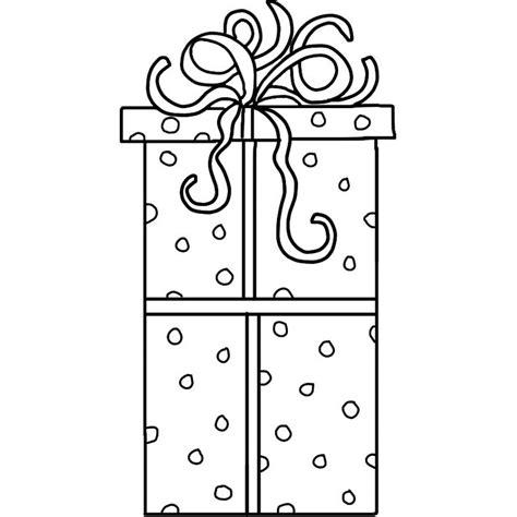 birthday present outline  coloring page coloring buddy