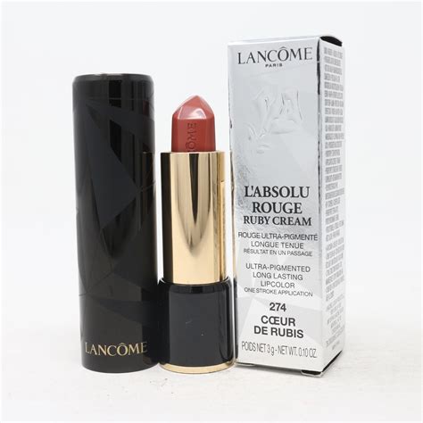 lancome l absolu rouge ruby cream lipstick 0 10oz 3g new with box ebay