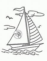 Coloring Pages Boat Kids Choose Board Sail Drawing sketch template