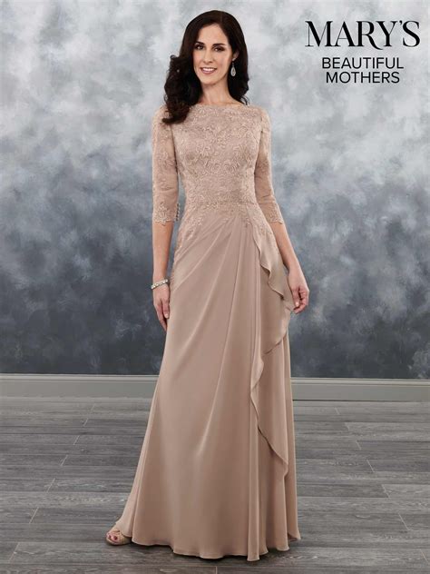 mother of the bride dresses style mb8020 in shown in mocha