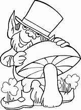 Coloring Funny Pages Printable Popular Leprechaun sketch template