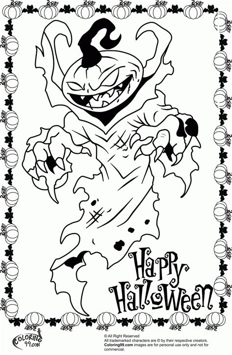 spooky coloring sheets coloring pages