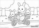 Coloring Pages Sylvanian Families Calico Critters Coloriage Babies Bike Family Printable Color Print Mother Colouring Dessin Party Lapin Maman Vélo sketch template