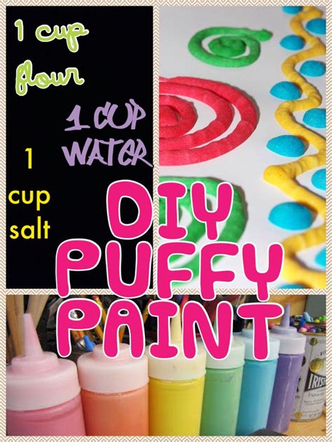 diy puffy paint crafts  kids crafty projects diy puffy paint