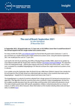 cost  brexit september  centre  european reform