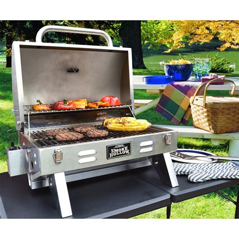 tabletop grill gas bbq stainless steel small barbecue patio picnic backyard  ebay