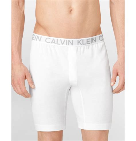 Calvin Klein Superior Cotton Long Slim Boxers In White For Men Lyst