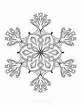 Snowflake Detailed Intricate sketch template