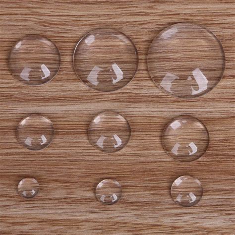 pcs halve cirkel plattepailletten transparante saffierglas patch diy sieraden accessoires
