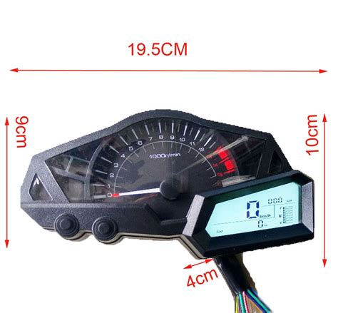 samdo universal  gear lcd motorcycle speedometer odometer rpm speed fuel gauge  kmh buy
