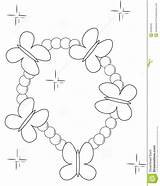 Bracelet Coloring Beads Designlooter Butterfly 1300px 19kb 1115 sketch template