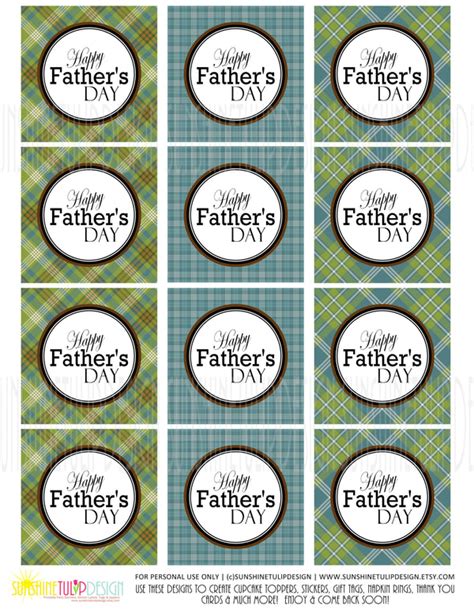 printable fathers day gift tags printable plaid happy fathers day cu