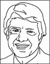 Carter Jimmy Coloring Presidents sketch template