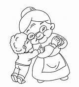 Coloring Pages Grandmother Getdrawings sketch template