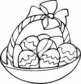 Easter Coloring Basket Egg Pages Colouring Eggs Printable Empty Color Clipart Sheet Print Clip Popular sketch template