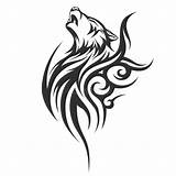 Tribal Vector Wolf Tattoo Designs Stock Royalty sketch template