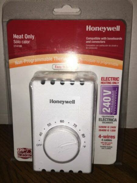 honeywell ctb manual  wire premium baseboardline volt thermostat  sale  ebay