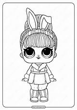 Lol Surprise Coloring Bunny Snow Hairgoals Omg Kleurplaten Poupee Printen Poupées Dessiner Jitterbug Bunnies Email sketch template
