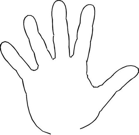 hand outline printable clipart