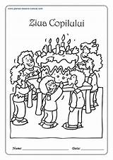 Colorat Ziua Desene Copilului Iunie Planse Copii Copiilor Pamantului Internationala Cheie Cuvinte sketch template