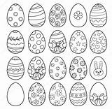 Easter Coloring Illustration Eggs Book Vector Stock Depositphotos Pages Egg Choose Board Dreamstime sketch template