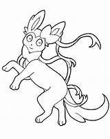Pokemon Sylveon Coloring Pages Eevee Sheets Fairy Preschoolers Type Lineart Pikachu Procoloring Tsaoshin Lines Color Drawing Printable Comments Types Horse sketch template