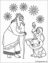 Pua Tala Pages Coloring Moana Pig Online Color Printable sketch template