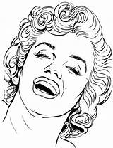 Coloring Monroe Marilyn Pages Gangster Template A4 Color sketch template