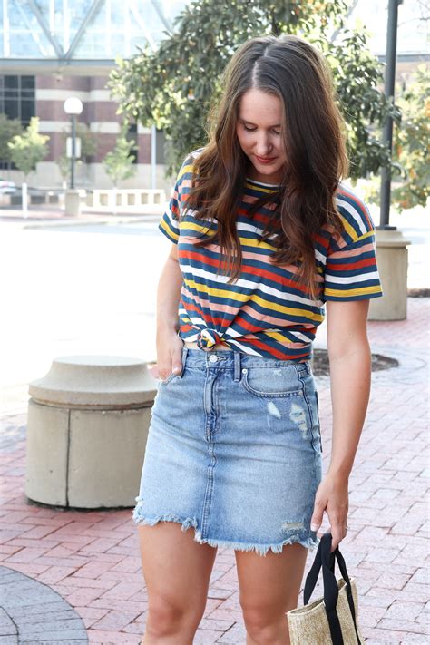 casual denim skirt outfits a fashion staple for 2023