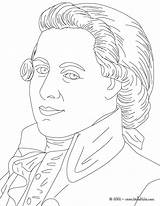 Mozart Amadeus Wolfgang Compositeur Composer Austrian Colorier Coloriages Hellokids Allemands sketch template