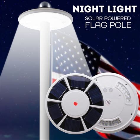solar flag pole light  led flag pole lights solar powered night light flagpole downlight