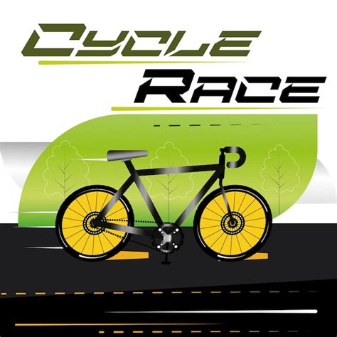 premium vector road bike poster