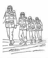 Armed Mewarnai Tentara Corps Coloringhome Boyama Sekolah Bluebonkers Hike sketch template