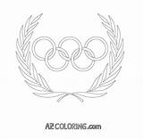 Coloring Olympic Rings Pages Coloringhome Colors Ring Olympics Comments sketch template