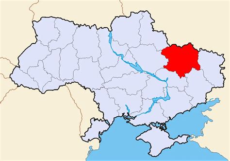 map  ukraine political simple oblast charkiw mapsofnet
