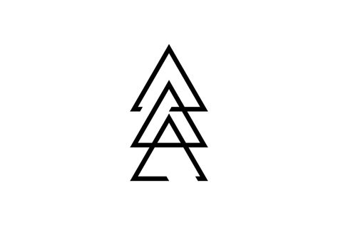 sacred triangles triangle logo template  present future