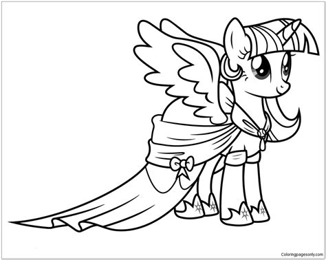 pony princess twilight sparkle coloring pages cartoons
