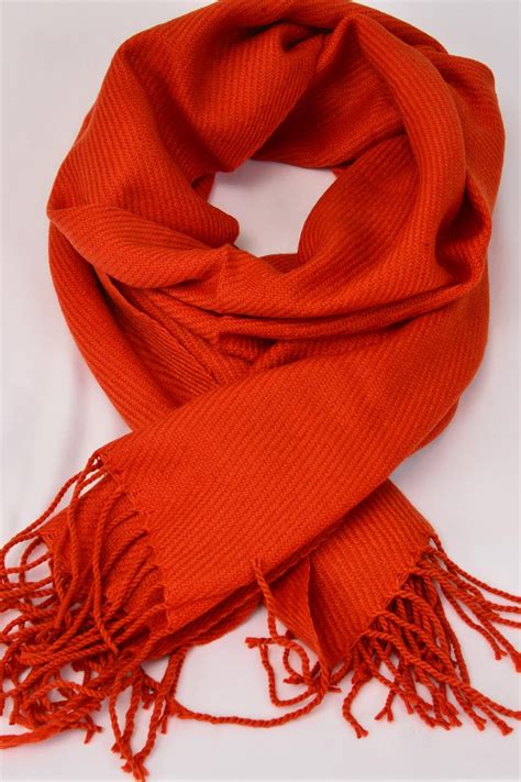 orange size   wide pashmina silkw opp bag scarf