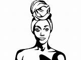 Queen African Drawing Afro Woman American Diva Clipartmag Lady Etsy sketch template