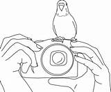 Coloring Camera Polaroid Tumblr Pages Parakeet Template sketch template