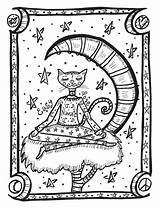 Yoga Coloring Pages Cat Printable Getcolorings Cats Rocks Print sketch template