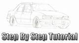 Ford Sierra Car Draw sketch template