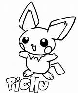 Pichu Pikachu Coloriage Pokemon Imprimer Template Sweeper Colorluna Getcolorings Fois Imprimé sketch template