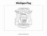 Flag Michigan Coloring Printable Flaglane Format Pages Visit sketch template