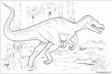 Baryonyx Coloring Dinosaur Pages Color sketch template